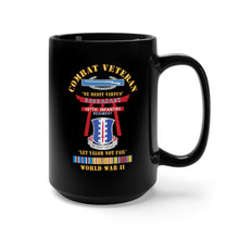 Load image into Gallery viewer, Black Mug 15oz - Army - Combat Veteran - 187th Infantry Regiment - Torii, Rakkasans, Let Valor Not Fail, English, Latin w CIB w WWII PAC SVC X 300