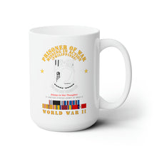Load image into Gallery viewer, White Ceramic Mug 15oz - Army - POW - MIA - Phil - Thoughts w WWII POW SVC