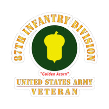 Load image into Gallery viewer, Kiss-Cut Stickers - Army - SSI - 87th Infantry Division - Golden Acorn - US Army Veteran X 300