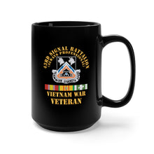 Load image into Gallery viewer, Black Mug 15oz - Army - 43rd Signal Battalion - Vietnam War Veteran - DUI w VN SVC X 300