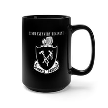Load image into Gallery viewer, Black Mug 15oz - DUI - 179th Infantry Regiment with Text - BW X 300