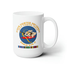 Load image into Gallery viewer, White Ceramic Mug 15oz - AAC - 376th Fighter Squadron - WWII w EUR SVC
