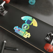 Load image into Gallery viewer, Holographic Die-cut Stickers - Purple Heart - Wounded In Action w Vietnam Service Ribbons