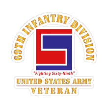 Load image into Gallery viewer, Kiss-Cut Stickers - Army - SSI - 69th Infantry Division - Fighting Sixty-Ninth - US Army Veteran X 300