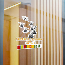 Load image into Gallery viewer, Kiss-Cut Vinyl Decals - Army - 240th Assault Helicopter Co w VN SVC