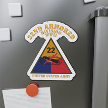 Load image into Gallery viewer, Die-Cut Magnets - Army - SSI - 22nd Armored Division - WWII - US Army X 300