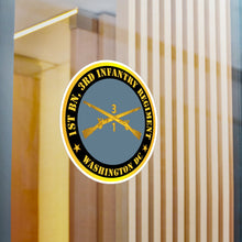 Load image into Gallery viewer, Kiss-Cut Vinyl Decals - Army - 1st Bn 3rd Infantry Regiment - Washington DC w Inf Branch