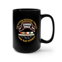 Load image into Gallery viewer, Black Mug 15oz - 6th Ranger Infantry Company - Airborne - Cold War SVC Ribbons X 300