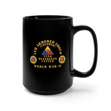 Load image into Gallery viewer, Black Mug 15oz - 5th Armored Group (Colored) - Camp Hood, TX - Tank Destroyer Center - SSI - DUI X 300