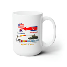 Load image into Gallery viewer, White Ceramic Mug 15oz - Army - Korean War - USA - South Korean Vs North Korea