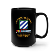Load image into Gallery viewer, Black Mug 15oz - Army - 3rd ID - Battle Chosin Reservoir w KOREA War SVC