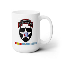 Load image into Gallery viewer, White Mug 15oz -1st Ranger Infantry Co - 2nd ID SSI w KOREA SVC X 300