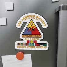 Load image into Gallery viewer, Die-Cut Magnets - 3rd Armored Div - VII Corps - Desert Storm Veteran