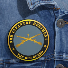 Load image into Gallery viewer, Custom Pin Buttons - 3rd Infantry Regiment -The Old Guard w Inf Branch