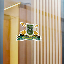 Load image into Gallery viewer, Kiss-Cut Vinyl Decals - Army - US Army Special Forces Command - Flash w Br - Ribbon X 300