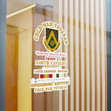 Load image into Gallery viewer, Kiss-Cut Vinyl Decals - Army - Cold War Vet - Troop A, 240th Cavalry Regiment - Owensboro, Kentucky w COLD SVC