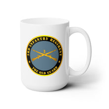 Load image into Gallery viewer, White Ceramic Mug 15oz - Army - 3rd Infantry Regiment -The Old Guard w Inf Branch