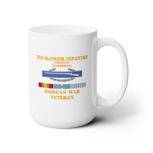Load image into Gallery viewer, White Mug 15oz -2nd Ranger Infantry Company (Airborne) w CIB w KOREA SVC x 300