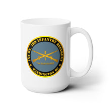 Load image into Gallery viewer, White Ceramic Mug 15oz - Army - 1st Bn 3rd Infantry Regiment - Washington DC - The Old Guard w Inf Branch