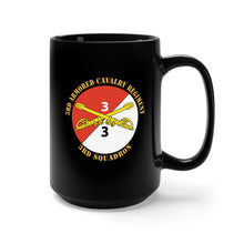 Load image into Gallery viewer, Black Mug 15oz - 3rd Squadron - 3rd Armored Cavalry Regiment with Text X 300