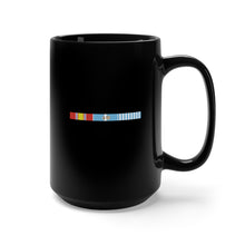 Load image into Gallery viewer, Black Mug 15oz - Korean War Service Bar w Spearhead - Campaign Star