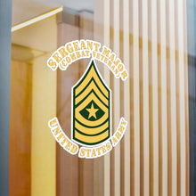Load image into Gallery viewer, Kiss-Cut Vinyl Decals - Army - Sergeant Major - SGM - Combat Veteran - Flat X 300