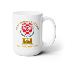 Load image into Gallery viewer, White Ceramic Mug 15oz - Army - 864th Eng Bn w Eng Br Ft Lewis, WA