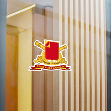 Load image into Gallery viewer, Kiss-Cut Vinyl Decals - Army - 22nd Field Artillery w Br - Ribbon