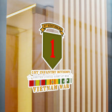 Load image into Gallery viewer, Kiss-Cut Vinyl Decals - Army - 41st Scout Dog Platoon 1st Infantry Div wo Top w VN SVC