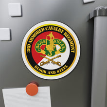 Load image into Gallery viewer, Die-Cut Magnets - 3rd Armored Cavalry Regiment DUI - Red White - Blood and Steel