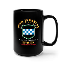 Load image into Gallery viewer, Black Mug 15oz - 99th Infantry Division - Checkerboard Division X 300