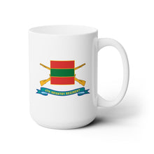 Load image into Gallery viewer, White Mug 15oz - Army - 4th Infantry Regiment - DUI w Br - Ribbon
