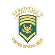 Load image into Gallery viewer, Kiss-Cut Stickers - Army - Enlisted - SPEC 8 - Specialist 8 - Std - Veteran X 300