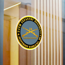 Load image into Gallery viewer, Kiss-Cut Vinyl Decals - Army - 24th Infantry Regiment - Jefferson Barracks, MO - Buffalo Soldiers w Inf Branch