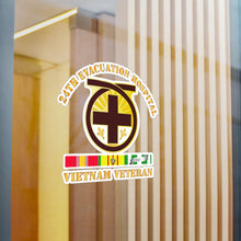 Load image into Gallery viewer, Kiss-Cut Vinyl Decals - Army - 24th Evacuation Hospital - Vietnam Veteran w V N SVC
