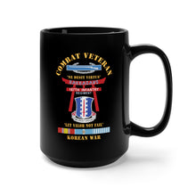 Load image into Gallery viewer, Black Mug 15oz - Army - Combat Veteran - 187th Infantry Regiment - Torii, Rakkasans, Let Valor Not Fail, English, Latin w CIB w KOREA SVC X 300
