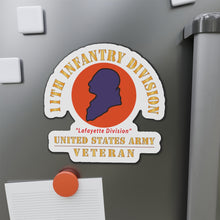 Load image into Gallery viewer, Die-Cut Magnets - Army - SSI - 11th Infantry Division - Lafayette Division - US Army Veteran X 300