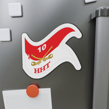 Load image into Gallery viewer, Die-Cut Magnets - Army - HHT - 1st Squadron - 10th Cavalry Guidon - Waving X 300
