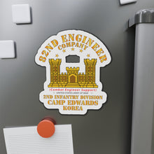 Load image into Gallery viewer, Die-Cut Magnets - Army - 82nd Engineer Company - Camp Edwards - Korea