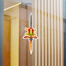 Load image into Gallery viewer, Kiss-Cut Vinyl Decals - Army - 56th Field Artillery Command - DUI w Br - Ribbon w Pershing - Firing