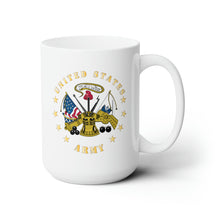 Load image into Gallery viewer, White Ceramic Mug 15oz - Emblem - US Army Center wo DS