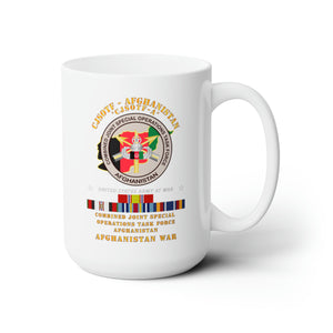 White Ceramic Mug 15oz - Army - Combined Joint Special Operations Task Force - Afghanistan w AFGHAN SVC