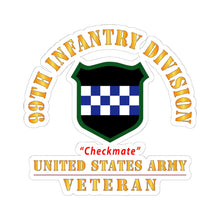 Load image into Gallery viewer, Kiss-Cut Stickers - Army - SSI - 99th Infantry Division - Checkmate - US Army Veteran X 300