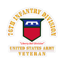 Load image into Gallery viewer, Kiss-Cut Stickers - Army - SSI - 76th Infantry Division - Liberty Bell Division - US Army Veteran X 300