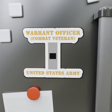 Load image into Gallery viewer, Die-Cut Magnets -SSI - Army - Warrant Officer - W01 - Combat Veteran - Flat X 300