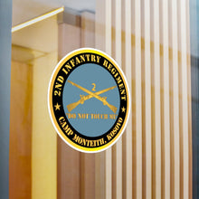 Load image into Gallery viewer, Kiss-Cut Vinyl Decals - Army - 2nd Infantry Regiment Branch - Do Not Touch Me - Camp Monteith, Kosovo X 300