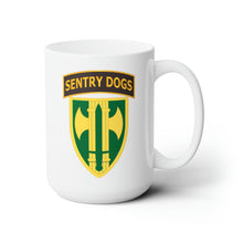 Load image into Gallery viewer, White Ceramic Mug 15oz - Army - 18th MP Brigade - Sentry Dogs Tab wo Txt