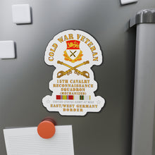 Load image into Gallery viewer, Die-Cut Magnets - Army - Cold War Vet - 15th Cavalry Recon Squadron E-W Germany w COLD SVC