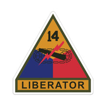 Load image into Gallery viewer, Kiss-Cut Stickers - SSI - 14th Armored Division w Name Tape X 300