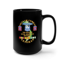 Load image into Gallery viewer, Black Mug 15oz - Army - Vietnam Combat Vet - 3rd Bde 82nd Airborne Div DUI w VN SVC X 300
